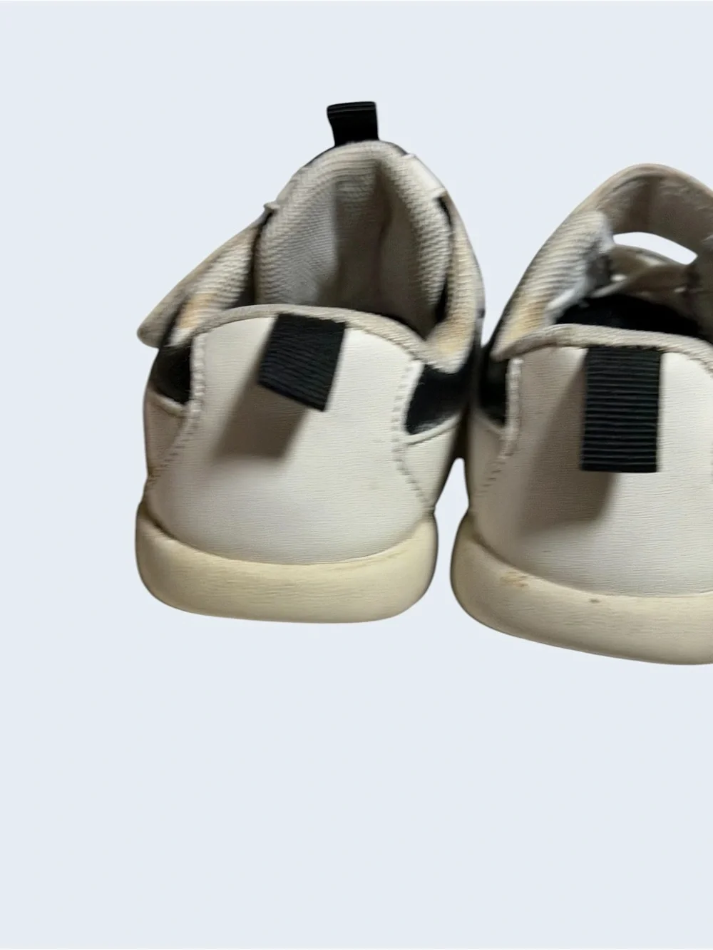 BM City Kids White & Black Velcro Sneakers Size 2